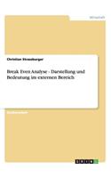 Break Even Analyse - Darstellung und Bedeutung im externen Bereich