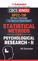 Gullybaba IGNOU BAPCH 4th Sem BPCC-108 Statistical Methods for Psychological Research - II in English - Latest Edition IGNOU Help Book with Solved Previous Year's Question Papers and Important Exam Notes