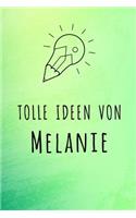 Tolle Ideen von Melanie: Unliniertes Notizbuch mit Rahmen für deinen Vornamen