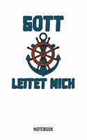 Gott Leitet Mich Notebook: A5 (Handtaschenformat) Kariert christliches Notizbuch oder Bibel Journal - Stille Zeit Journal oder Gebetbuch für Männer und Frauen