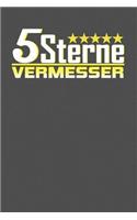 5 Sterne Vermesser: Punktiertes Notizbuch mit 120 Seiten zum festhalten für Eintragungen aller Art