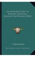 Introduction to Byrom's Universal English Shorthand (1823)