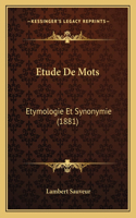 Etude De Mots