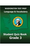 WASHINGTON TEST PREP Language & Vocabulary Student Quiz Book Grade 3
