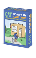 Cat Cartoon-A-Day by Jonny Hawkins 2022 Daily Box Desktop Calendar