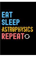 Eat, Sleep, astrophysics, Repeat Notebook - astrophysics Funny Gift