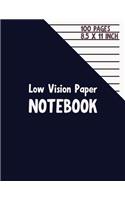 Low Vision Paper Notebook