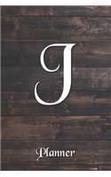 J: Letter Journal Monogram Minimalist Lined Notebook To Do List Undated Daily Planner for Personal and Business Activities with Check Boxes to Help you
