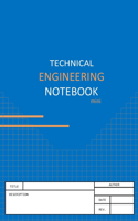Technical Engineering Notebook Blue