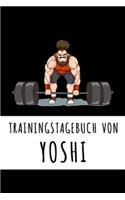 Trainingstagebuch von Yoshi: Personalisierter Tagesplaner für dein Fitness- und Krafttraining im Fitnessstudio oder Zuhause