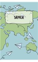 Samoa: Ruled Travel Diary Notebook or Journey Journal - Lined Trip Pocketbook for Men and Women with Lines