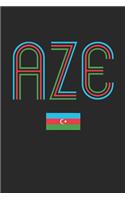 Vintage Azerbaijan Notebook - Azerbaijan Diary - Retro Azerbaijani Flag Journal - Azerbaijan Gifts