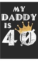 Gift Notebook: 40th Birthday Dad 6x9 Dot Grid 120 Pages