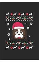 Christmas Santa Shitzu Notebook: Notebook / 6x9 Zoll / 120 dotted Pages