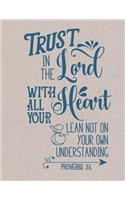 Trust in the Lord with All Your Heart Proverbs 3