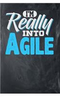 I'm Really Into Agile: Chalkboard, Blue & White Design, Blank College Ruled Line Paper Journal Notebook for Project Managers and Their Families. (Agile and Scrum 6 x 9 inc