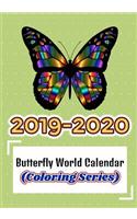 2019-2020 Butterfly World Calendar (Coloring Series)