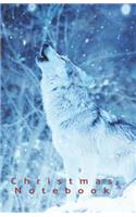 Christmas Notebook: Howling Wolf - 5.06x7.81 (12.85x19.84cm) Journal/Diary/Lists.