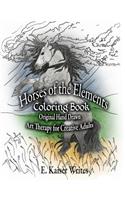 Horses of the Elements Coloring Book; Original Hand Drawn Art Therapy for Creative Adults