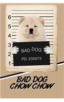 Bad Dog Chow Chow: Isometric Dot Drawing Paper Notebook Featuring 120 Pages 6x9