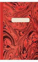 Marble Journal with Personal Fill-In Custom Nameplate (Regency Red Edition)