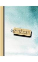 Graph Paper Notebook: Large Sparkle Glitter School or Academic Graph Notebook for Girls and Women - Green Reflective Shine