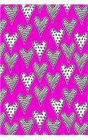 Journal Notebook Abstract Hearts Pattern 4: 110 Page Lined and Numbered Journal With Index Pages In Portable 6 x 9 Size, Perfect For Writing, Taking Notes, List Making, Journaling and Doodling(41 My Favorite Lined Journal 2)