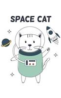Internet Password Organizer: Space cat (Password Journal), 120 pages with username and password, lined, no lined, sketchbook size 5.5"x8.5