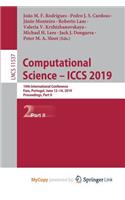 Computational Science - ICCS 2019