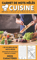 Carnet de mots mêlés cuisine gros caractères