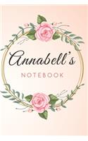 Annabell's Customized Floral Notebook / Journal 6x9 Ruled Lined 120 Pages School Degree Student Graduation university