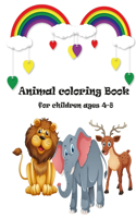 animal coloring book for children ages 4-8