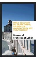 Public Document No. 36; The Annual Statistics of Manufactures, 1897; Twelfth Report