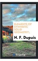 Elements of Synthetic Solid Geometry
