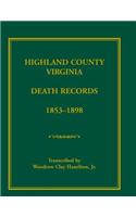 Highland County, Virginia Death Records, 1853-1898