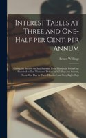 Interest Tables at Three and One-half per Cent. per Annum [microform]: Giving the Interest on Any Amount, Even Hundreds, From One Hundred to Ten Thousand Dollars at 365 Days per Annum, From One Day to Three Hundred and 