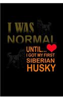 I was Normal until I got my first Siberian Husky: Notebook Journal Diary 110 Lined pages