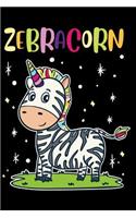 Zebra Unicorn Notebook