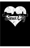 Sioux City: 6x9 college lined notebook to write in with skyline of Sioux City, Iowa