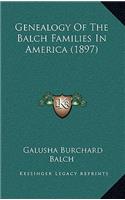 Genealogy Of The Balch Families In America (1897)