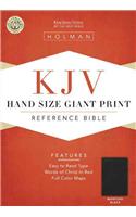 Hand Size Giant Print Reference Bible-KJV: King James Version, Mantova Black, Leathertouch, Hand Size, Giant Print, Reference