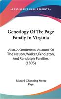 Genealogy of the Page Family in Virginia