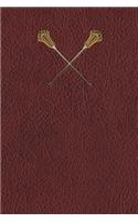Monogram Lacrosse Journal: (59 Monogram Red 365 Lined)