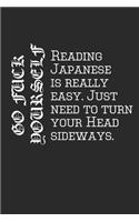 Reading Japanese is really easy Notizbuch