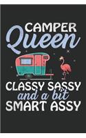 Camper queen Classy sassy and a bit smart assy: Perfect RV Journal/Camping Diary or Gift for Campers or Hikers: Capture Memories, A great gift idea Lined journal paperback notebook 100 page great 