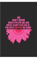 We Don't Know How Strong We Are Until Being Strong Is The Only Choice We Have