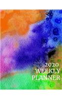 2020 Weekly Planner: Full week on 1 page 8.5 x 11