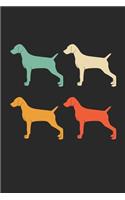Weimaraner Notebook - Retro Weimaraner Journal - Vintage Weimaraner Diary: Medium College-Ruled Journey Diary, 110 page, Lined, 6x9 (15.2 x 22.9 cm)