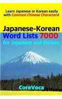 Japanese-Korean Word Lists 7000 for Japanese and Korean