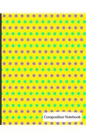 Composition Notebook: Yellow Polka Dot Pattern Composition Notebook - 8.5 x 11 - 200 pages (100 sheets) College Ruled Lined Paper. Glossy Cover.